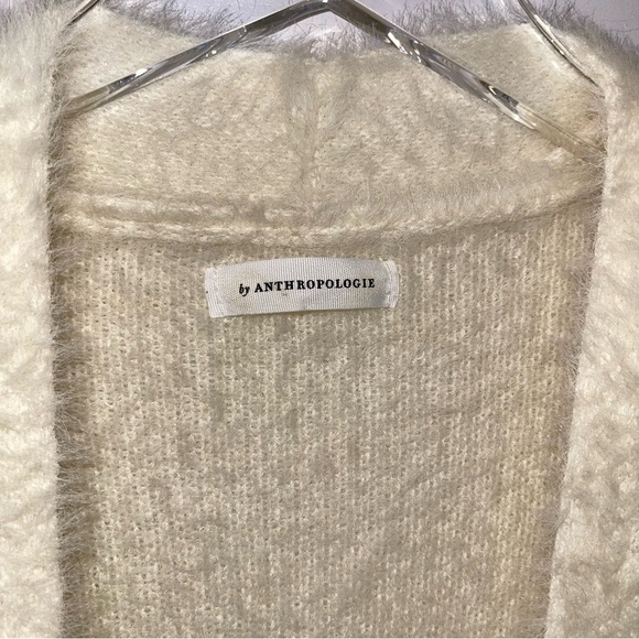 Anthropologie Merzouga Cozy Cream & Tan Kimono Sleeve Long Sweater OSFM - Picture 8 of 8